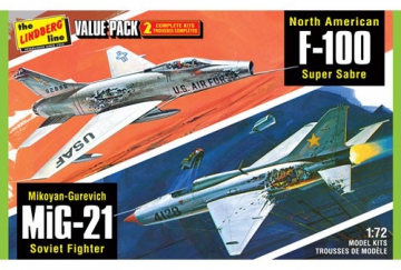 Vietnam Era Fighters (F-100 Supersabre & Mig-21BD) 1/72 i gruppen Bygg & Verktyg / Plastmodeller / Flyg/Heli hos Rynosx4 Hobbyshop AB (HL432)