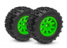 Traxxas Däck & Fälg Sledgehammer/ Mini Maxx Grön Bak (2) Traxxas Däck & Fälg Sledgehammer/ Mini Maxx Grön Bak (2)
