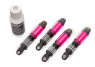 Traxxas Stötdämpare GTM Pro Rosa Alu Fram & Bak Komplett Set Traxxas Stötdämpare GTM Pro Rosa Alu Fram & Bak Komplett Set