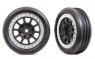 Däck & Fälg Alias Ribbed Medium / Grå med Kromad Ring 2.2" 2WD Fram (2) Däck & Fälg Alias Ribbed Medium / Grå med Kromad Ring 2.2" 2WD Fram (2)
