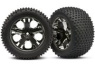 Traxxas Däck & Fälg Alias/All-Star Svart Krom 2.8'' TSM Bak (2) Traxxas Däck & Fälg Alias/All-Star Svart Krom 2.8'' TSM Bak (2)