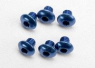 Traxxas Skruvar M4x4mm Kullrig Insex Alu Blå (6) Traxxas Skruvar M4x4mm Kullrig Insex Alu Blå (6)