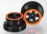 Traxxas Fälg SCT Svart-Orange 2.2/3.0' 4WD/2WD Bak (2)