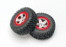 Traxxas Däck & Fälg SCT/SCT Matt Krom-Röd 4WD/2WD Bak (2) Traxxas Däck & Fälg SCT/SCT Matt Krom-Röd 4WD/2WD Bak (2)