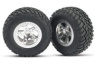Traxxas Däck & Fälg SCT/SCT Matt Krom 4WD/2WD Bak (2) Traxxas Däck & Fälg SCT/SCT Matt Krom 4WD/2WD Bak (2)