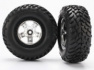 Traxxas Däck & Fälg SCT/SCT Matt Krom 2WD Fram (2) Traxxas Däck & Fälg SCT/SCT Matt Krom 2WD Fram (2)