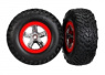 Traxxas Däck & Fälg SCT/SCT Krom-Röd 4WD/2WD Bak TSM (2) Traxxas Däck & Fälg SCT/SCT Krom-Röd 4WD/2WD Bak TSM (2)