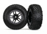 Traxxas Däck & Fälg SCT/S-Spoke Svart-Matt Krom 4WD/2WD Bak TSM (2) Traxxas Däck & Fälg SCT/S-Spoke Svart-Matt Krom 4WD/2WD Bak TSM (2)