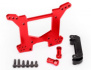 Traxxas Stötdämpartorn Bak Alu Röd Rustler/Hoss 4x4 Traxxas Stötdämpartorn Bak Alu Röd Rustler/Hoss 4x4