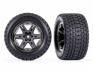 Traxxas Däck & Fälg Talon Gravix / RXT Grå - Svart Krom 2.8" 4WD TSM (2) Traxxas Däck & Fälg Talon Gravix / RXT Grå - Svart Krom 2.8" 4WD TSM (2)