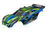 Traxxas Kaross Rustler 4x4 VXL Grön Clipless Traxxas Kaross Rustler 4x4 VXL Grön Clipless
