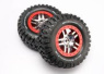 Traxxas Däck & Fälg Goodrich/S-Spoke Krom-Röd 4WD/2WD Bak (2) Traxxas Däck & Fälg Goodrich/S-Spoke Krom-Röd 4WD/2WD Bak (2)