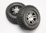 Traxxas Däck & Fälg Goodrich/S-Spoke Krom-Svart 4WD/2WD Bak TSM (2) Traxxas Däck & Fälg Goodrich/S-Spoke Krom-Svart 4WD/2WD Bak TSM (2)