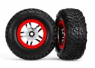 Traxxas Däck & Fälg SCT/S-Spoke Krom-Röd 4WD/2WD Bak TSM (2) Traxxas Däck & Fälg SCT/S-Spoke Krom-Röd 4WD/2WD Bak TSM (2)
