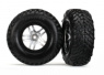 Traxxas Däck & Fälg SCT S1/S-Spoke Krom-Svart 4WD/2WD Bak TSM (2) Traxxas Däck & Fälg SCT S1/S-Spoke Krom-Svart 4WD/2WD Bak TSM (2)