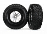 Traxxas Däck & Fälg SCT/S-Spoke Krom-Svart 4WD/2WD Bak TSM (2) Traxxas Däck & Fälg SCT/S-Spoke Krom-Svart 4WD/2WD Bak TSM (2)