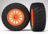 Traxxas Däck & Fälg BFGoodrich/Orange Rally 1/10 TSM (2) Traxxas Däck & Fälg BFGoodrich/Orange Rally 1/10 TSM (2)