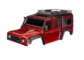 Traxxas Kaross Land Rover Defender Clipless Komplett Röd Traxxas Kaross Land Rover Defender Clipless Komplett Röd