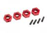 Traxxas Hjulnav 12mm Aluminium Röd (4) TRX-4 Traxxas Hjulnav 12mm Aluminium Röd (4) TRX-4