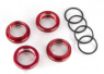 Traxxas Fjäderspännare Alu Röd GT-Maxx (4) Traxxas Fjäderspännare Alu Röd GT-Maxx (4)