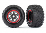 Traxxas Däck & Fälg Maxx/Svart/Röd (17mm) 2,8" TSM (2) Traxxas Däck & Fälg Maxx/Svart/Röd (17mm) 2,8" TSM (2)