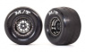Traxxas Däck & Fälg Bak Svart Krom (2)  Drag Slash Traxxas Däck & Fälg Bak Svart Krom (2)  Drag Slash