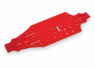 Traxxas Chassi Bottenplatta Alu (Röd) Sledge Traxxas Chassi Bottenplatta Alu (Röd) Sledge