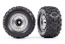 Traxxas Däck & Fälg Sledgehammer 3.8'' / Matt Krom 3-delad (med Hjulnav) (2) Traxxas Däck & Fälg Sledgehammer 3.8'' / Matt Krom 3-delad (med Hjulnav) (2)