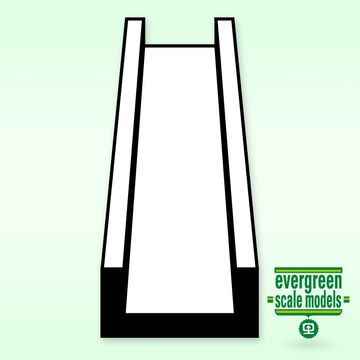 Kanalprofil 3.2x350 mm (4) i gruppen Fabrikat / E / Evergreen / Profiler 35cm hos Rynosx4 Hobbyshop AB (150264)