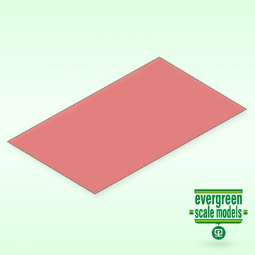 Skiva Röd transparent 0.25x150x300 mm (2) i gruppen Fabrikat / E / Evergreen / Klarplast 15x30cm hos Rynosx4 Hobbyshop AB (159901)