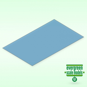 Skiva Blå transparent 0.25x150x300 mm (2) i gruppen Fabrikat / E / Evergreen / Klarplast 15x30cm hos Rynosx4 Hobbyshop AB (159902)