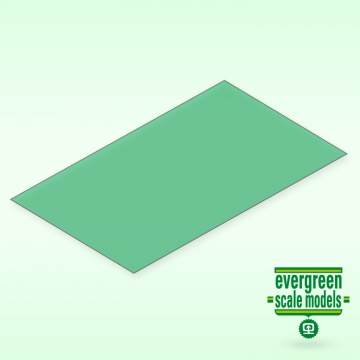 Skiva Grn transparent 0.25x150x300 mm (2) i gruppen Fabrikat / E / Evergreen / Klarplast 15x30cm hos Rynosx4 Hobbyshop AB (159903)