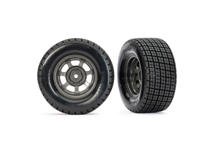 Traxxas Däck & Fälg Hoosier / Dirt Oval 2WD Fram (2) i gruppen RADIOSTYRD BIL / Tillbehör / Däck & fälg hos Rynosx4 Hobbyshop AB (4210473X)