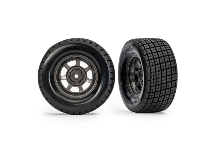Traxxas Däck & Fälg Hoosier / Dirt Oval 4WD/2WD Bak (2) i gruppen RADIOSTYRD BIL / Tillbehör / Däck & fälg hos Rynosx4 Hobbyshop AB (4210474X)