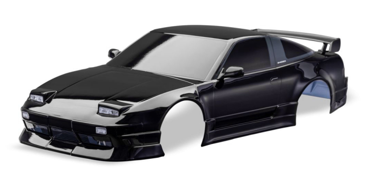 Traxxas Kaross Nissan 240SX Clipless Komplett Svart i gruppen RYNOS / Ej publicerat hos Rynosx4 Hobbyshop AB (4210515-BLK)