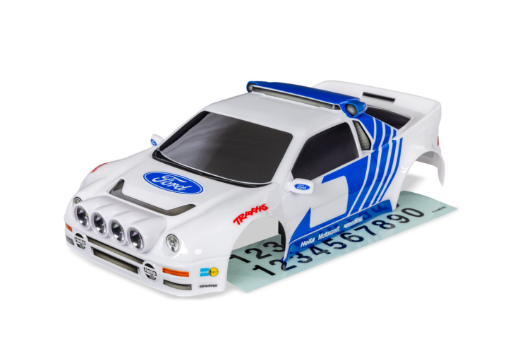 Traxxas Kaross Mini Rally Ford RS200 Vit i gruppen RADIOSTYRD BIL / Tillbehör / Karosser & tillbehör hos Rynosx4 Hobbyshop AB (4210812-WHT)