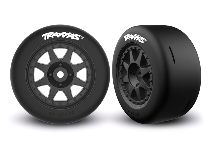 Traxxas Däck & Fälg Speed Slicks Soft / Mini Rally Svart Bak (2) i gruppen RADIOSTYRD BIL / Tillbehör / Däck & fälg hos Rynosx4 Hobbyshop AB (4210875-BLK)