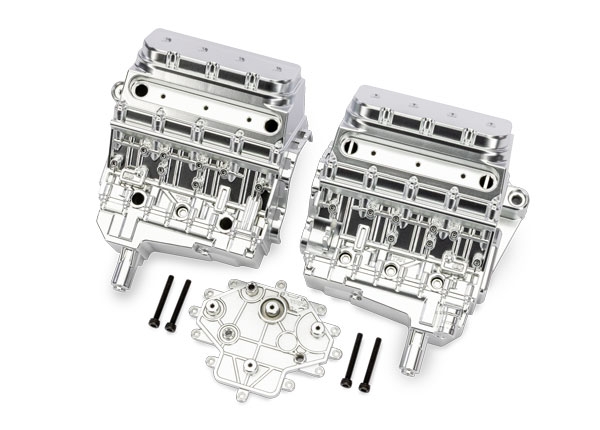 Traxxas Motorblock Satin Krom Funco Sand Car i gruppen RADIOSTYRD BIL / Reservdelar / Traxxas Delar hos Rynosx4 Hobbyshop AB (4210981-SATIN)
