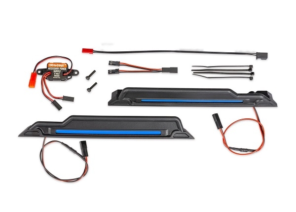 Traxxas LED Ljus Chassie Blå Komplett X-Maxx, XRT, Funco i gruppen RADIOSTYRD BIL / Reservdelar / Traxxas Delar hos Rynosx4 Hobbyshop AB (4210998-BLUE)