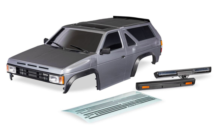 Traxxas Kaross Nissan Pathfinder Komplett Silver i gruppen RADIOSTYRD BIL / Tillbehör / Karosser & tillbehör hos Rynosx4 Hobbyshop AB (4211011-SLVR)