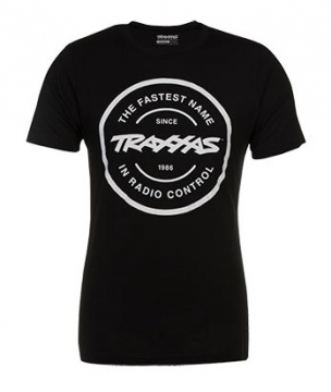 Traxxas T-shirt Svart Rund logga Large i gruppen Garderob / Trjor / T-shirts hos Rynosx4 Hobbyshop AB (421360-L)