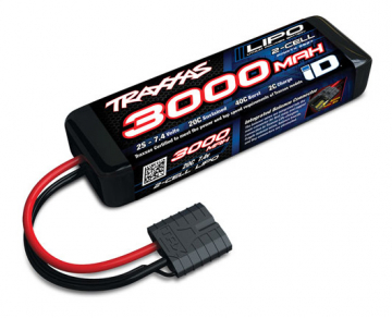 Traxxas Li-Po Batteri 2S 7.4V 3000mAh 20C iD-kontakt i gruppen Elektronik / Batterier & laddare / Batterier / Li-Po hos Rynosx4 Hobbyshop AB (422827X)