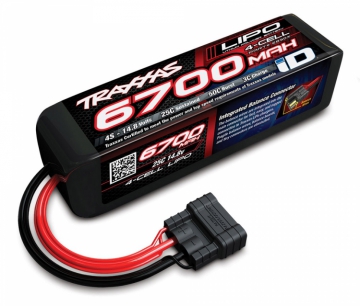 Traxxas Li-Po Batteri 4S 14,8V 6700mAh 25C iD-kontakt i gruppen Elektronik / Batterier & laddare / Batterier / Li-Po hos Rynosx4 Hobbyshop AB (422890X)