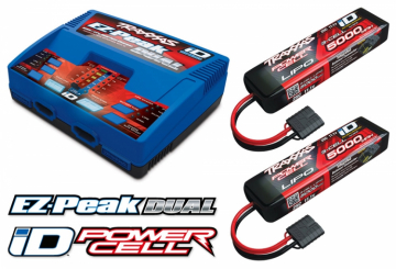 Traxxas Laddare EZ-Peak Dual 8A och 2 x 3S 5000mAh Batteri Combo i gruppen Elektronik / Batterier & laddare / Laddare / 230V Laddare hos Rynosx4 Hobbyshop AB (422990GX)