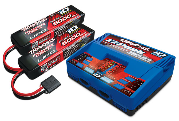 Traxxas Laddare EZ-Peak Dual 8A och 2 x 3S 5000mAh Batteri Combo i gruppen Elektronik / Batterier & laddare / Laddare / 230V Laddare hos Rynosx4 Hobbyshop AB (422990GX)