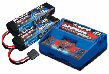 Traxxas Laddare EZ-Peak Dual 8A och 2 x 2S 7600mAh  Batteri Combo i gruppen Elektronik / Batterier & laddare / Laddare / 230V Laddare hos Rynosx4 Hobbyshop AB (422991GX)