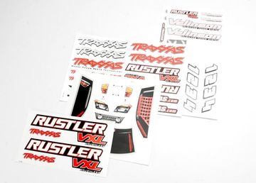 Traxxas Dekalark Rustler VXL i gruppen Fabrikat / T / Traxxas / Karosser & Tillbehr hos Rynosx4 Hobbyshop AB (423713R)