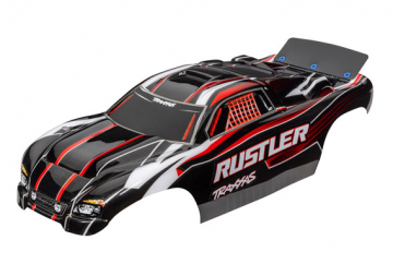 Traxxas Kaross Rustler 2WD Rd & Svart Mlad i gruppen RADIOSTYRD BIL / Tillbehr / Karosser & tillbehr hos Rynosx4 Hobbyshop AB (423750)