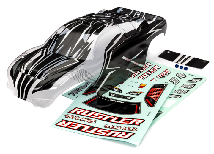 Traxxas Kaross Rustler 2WD Clipless ProGraphix i gruppen RADIOSTYRD BIL / Reservdelar / Traxxas Delar hos Rynosx4 Hobbyshop AB (423753X)