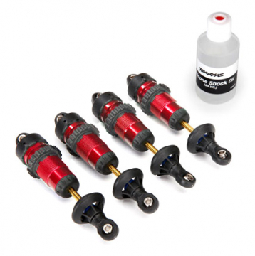 Traxxas Stötdämpare GTR Komplett Aluminium Röd (4) i gruppen RADIOSTYRD BIL / Reservdelar / Traxxas Delar hos Rynosx4 Hobbyshop AB (425460R)